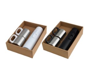 תרמיקיט - בקבוק תרמי מתכת 500 מל + 2 ספלי נירוסטה 220 מל